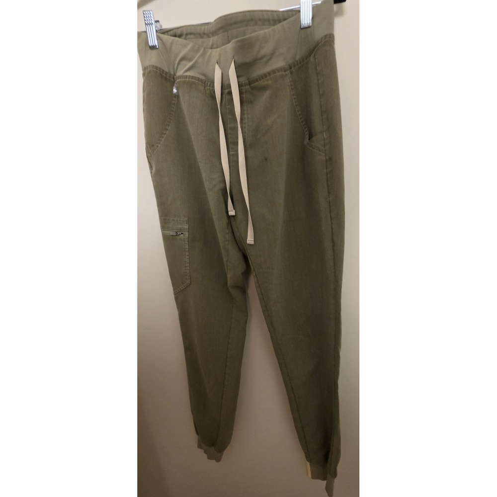 FIGS Zamora Jogger Scrub Pants Small Tall S/T Green Cargo 6 Pocket W18SW2005T